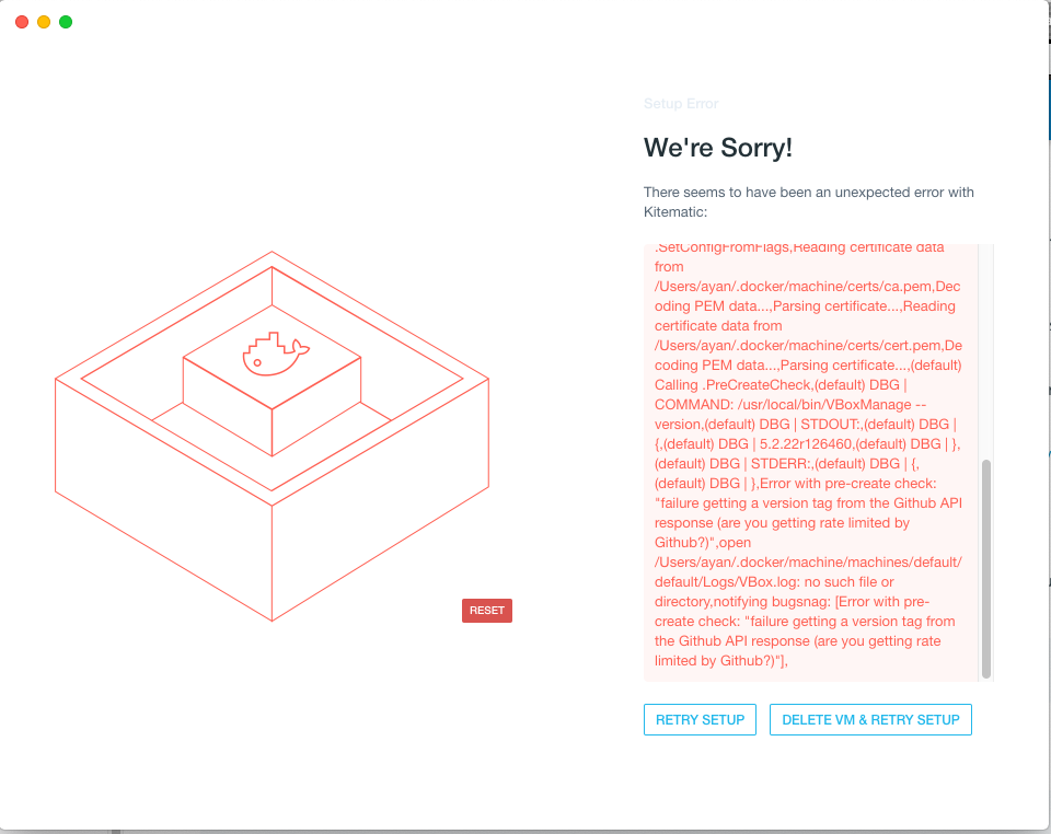 Kitematic install error
